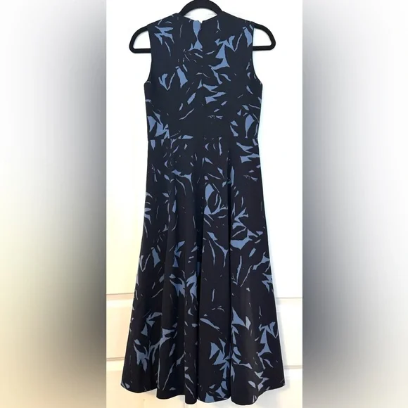 Ann Taylor Blue print Sleeveless Midi dress - Picture 6 of 7